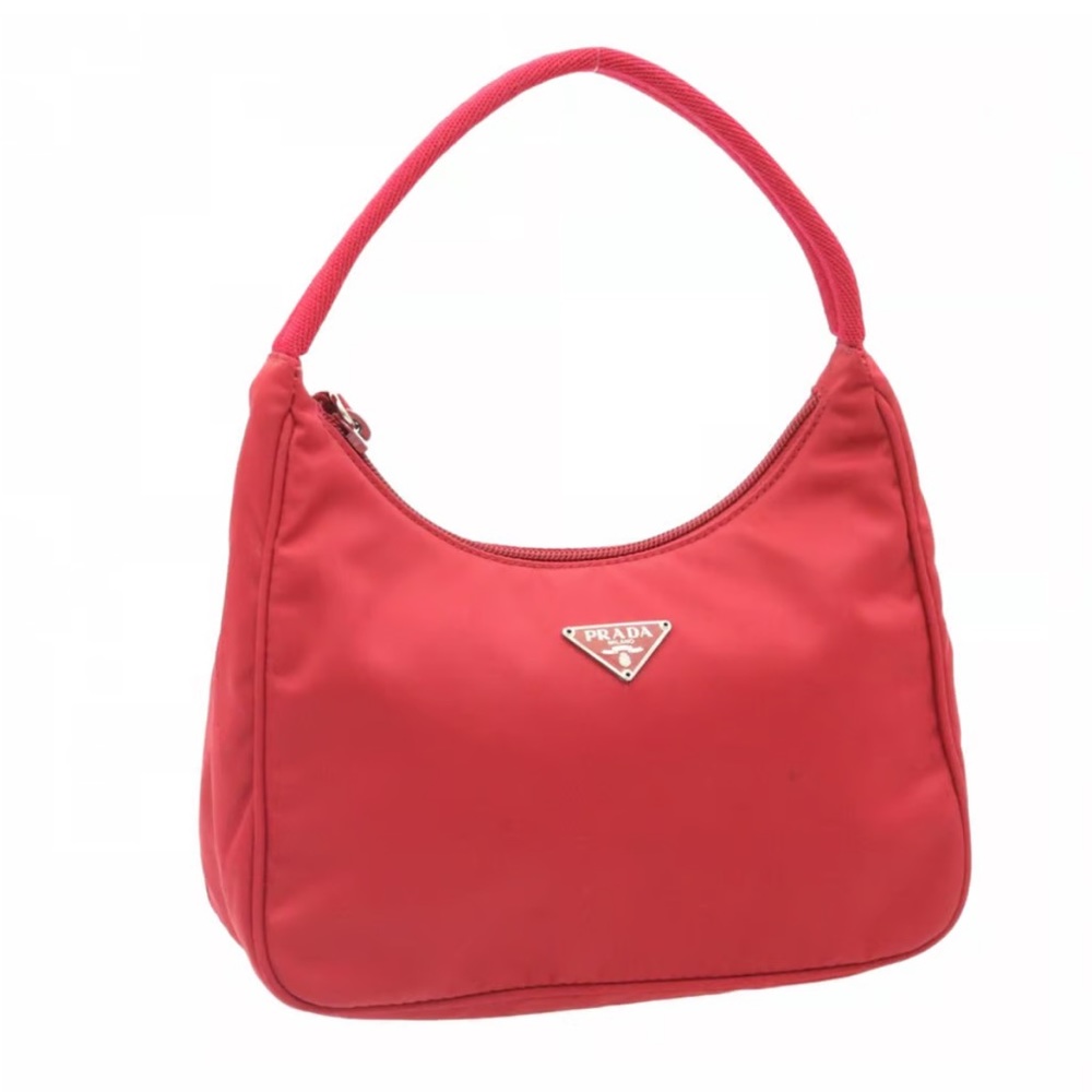 AUTHENTIC Red Prada Nylon Tessuto